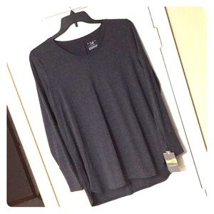 NWT charcoal grey long sleeve DRY TEK T-shirt
